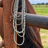 Round Beaded Sterling Western Necklaces