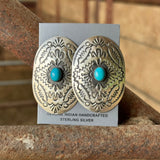 Large Concho Earrings – 2.5" by Leander Tahe