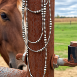 Graduated Beaded Sterling Western Necklaces
