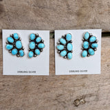 Turquoise Cluster Earrings By Shelia Becenti