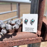 Cactus Stud Earrings with Turquoise