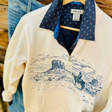 Ariat Horseshoe Blue Kirby Shirt