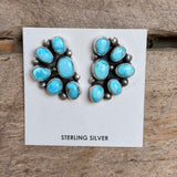 Turquoise Cluster Earrings By Shelia Becenti