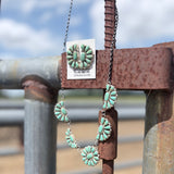 Kingman Turquoise Cluster Necklace &amp; Earring Set – AJW