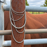 Round Beaded Sterling Western Necklaces