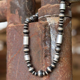 Graduated Sterling Silver Bead Necklace – 19-22"