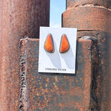 Spiny Oyster & Turquoise Statement Stud Earrings – J. Frank
